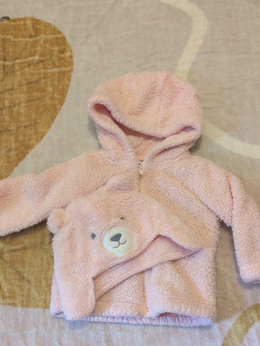 Carter's Light Pink Sherpa Hoodie And Hat